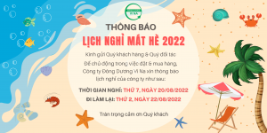 (Tiếng Việt) Thông báo lịch nghỉ du lịch năm 2022 – Công ty Đông Dương Vi Na