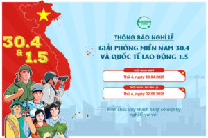 (Tiếng Việt) Thông báo nghỉ lễ 30/04 và 01/05 năm 2025